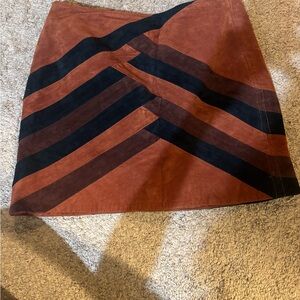 BlankNyc geometric Suede mini skirt